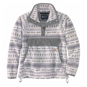 Carhartt women’s Gray Patterned Fleece Pullover